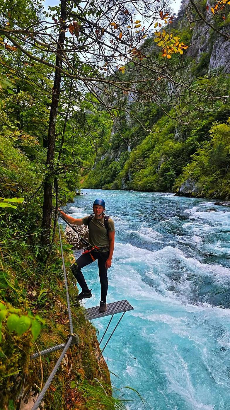 Via ferata iznad rijeke Pive, Plužine